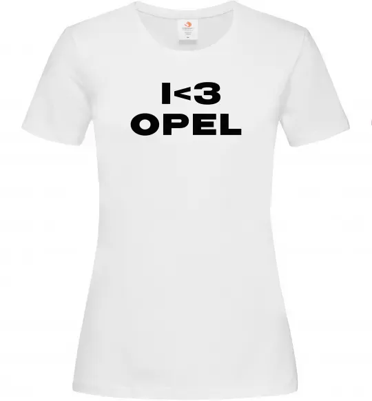 Жіноча футболка I <3 Opel Білий фото