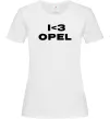 Жіноча футболка I <3 Opel Білий фото