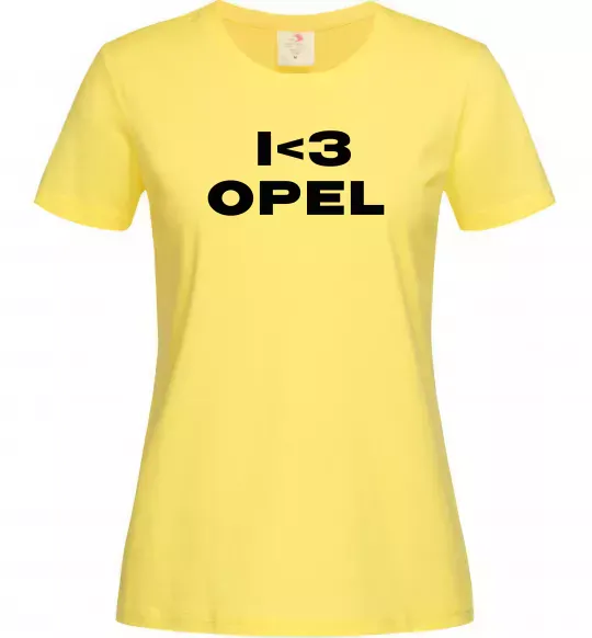 Жіноча футболка I <3 Opel Лимонний фото