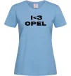 Жіноча футболка I <3 Opel Блакитний фото