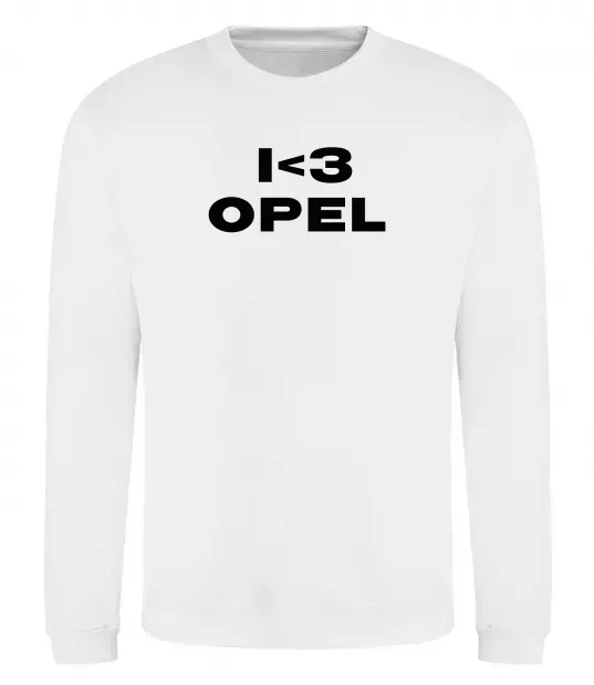 Свитшот I <3 Opel Белый фото