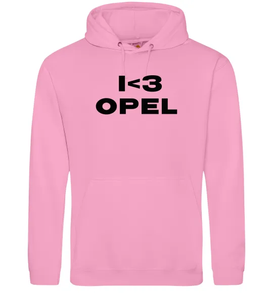 Мужская толстовка (худи) I <3 Opel Розовый фото