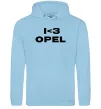 Мужская толстовка (худи) I <3 Opel Голубой фото