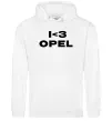 Женская толстовка (худи) I <3 Opel Белый фото