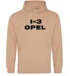 Женская толстовка (худи) I <3 Opel Песочный фото