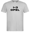 Чоловіча футболка I <3 Opel Сірий Чоловіча футболка I <3 Opel Сірий фото