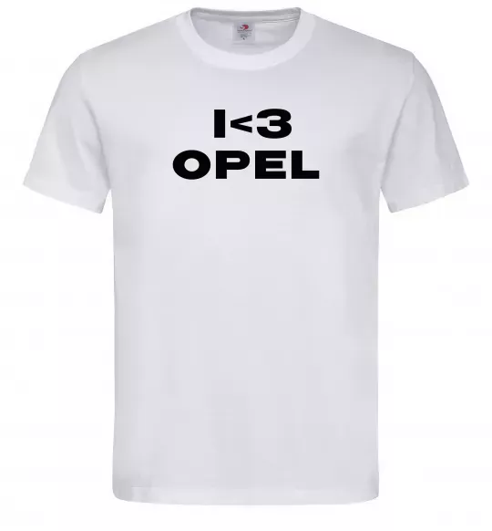 Чоловіча футболка I <3 Opel Білий фото