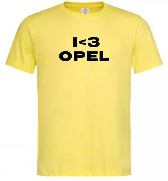 Чоловіча футболка I <3 Opel Лимонний фото