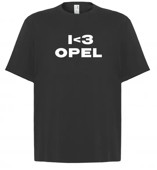 Футболка Оверсайз I <3 Opel Чорний фото