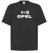 Футболка Оверсайз I <3 Opel Чорний фото