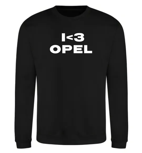 Світшот I <3 Opel Чорний фото
