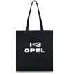 Еко-сумка I <3 Opel Чорний фото