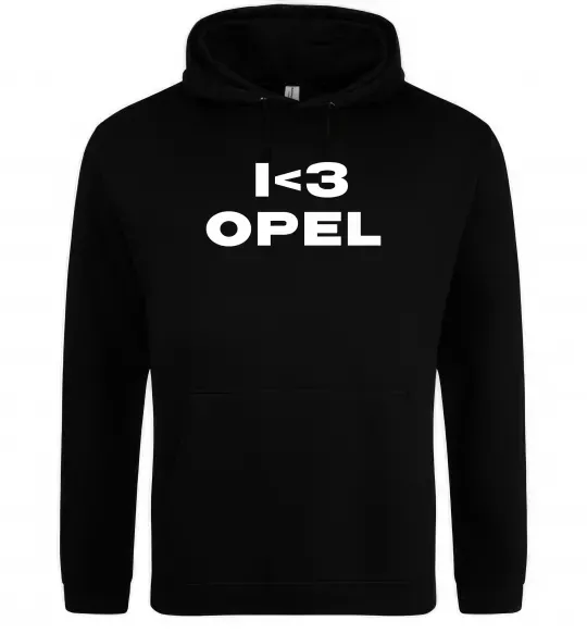 Женская толстовка (худи) I <3 Opel Черный фото