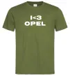 Чоловіча футболка I <3 Opel Оливковий Чоловіча футболка I <3 Opel Оливковий фото