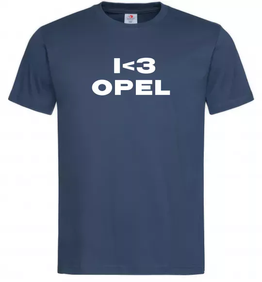 Чоловіча футболка I <3 Opel Темно-синій фото