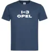 Чоловіча футболка I <3 Opel Темно-синій Чоловіча футболка I <3 Opel Темно-синій фото