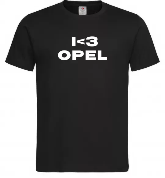 Чоловіча футболка I <3 Opel Чорний фото