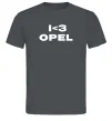 Чоловіча футболка I <3 Opel Графіт Чоловіча футболка I <3 Opel Графіт фото