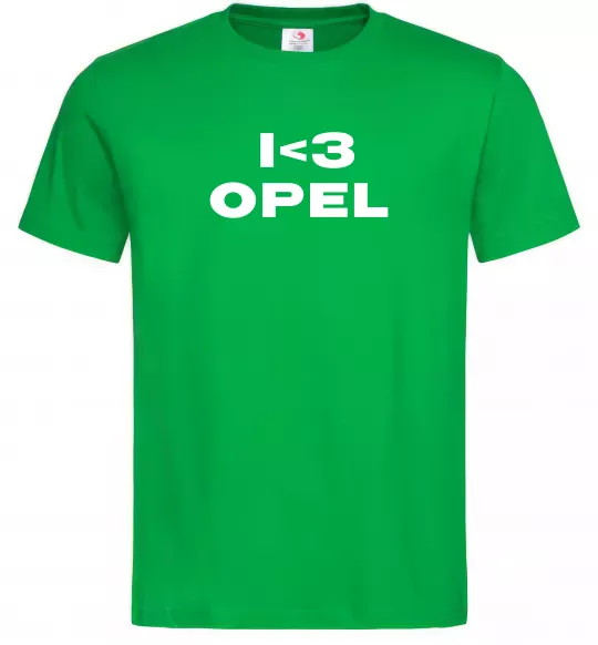 Чоловіча футболка I <3 Opel Зелений фото