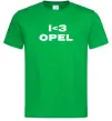 Чоловіча футболка I <3 Opel Зелений Чоловіча футболка I <3 Opel Зелений фото