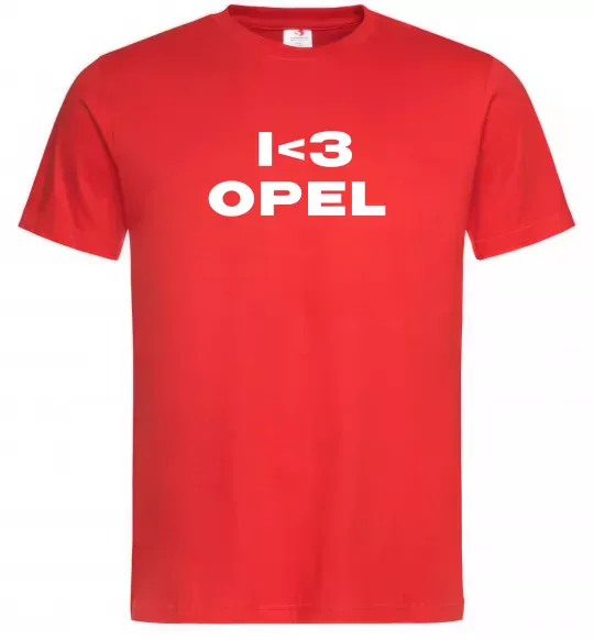 Чоловіча футболка I <3 Opel Червоний фото