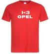 Чоловіча футболка I <3 Opel Червоний Чоловіча футболка I <3 Opel Червоний фото
