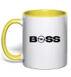 Чашка з кольоровою ручкою Boss Opel Сонячно жовтий фото
