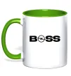 Чашка з кольоровою ручкою Boss Opel Лаймовий фото