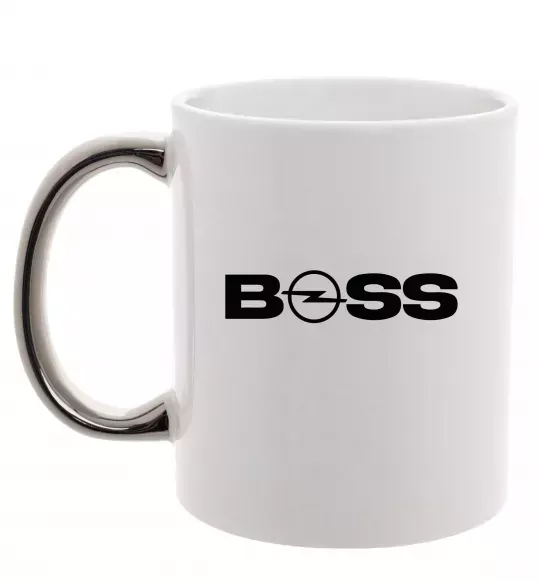 Чашка з кольоровою ручкою Boss Opel Срібло фото