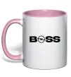 Чашка з кольоровою ручкою Boss Opel Ніжно рожевий фото
