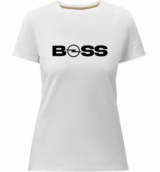 Жіноча преміум футболка Boss Opel Білий фото
