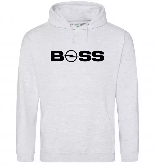 Чоловіча толстовка (худі) Boss Opel Сірий меланж фото