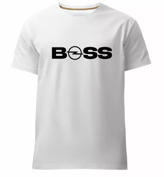 Мужская премиум футболка Boss Opel Белый фото