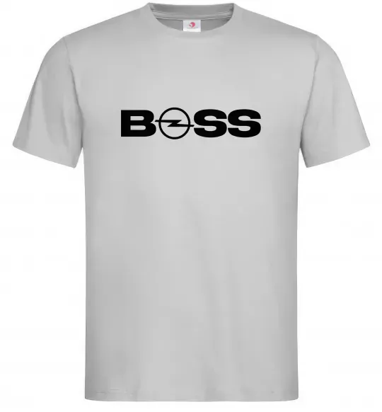 Чоловіча футболка Boss Opel Сірий фото