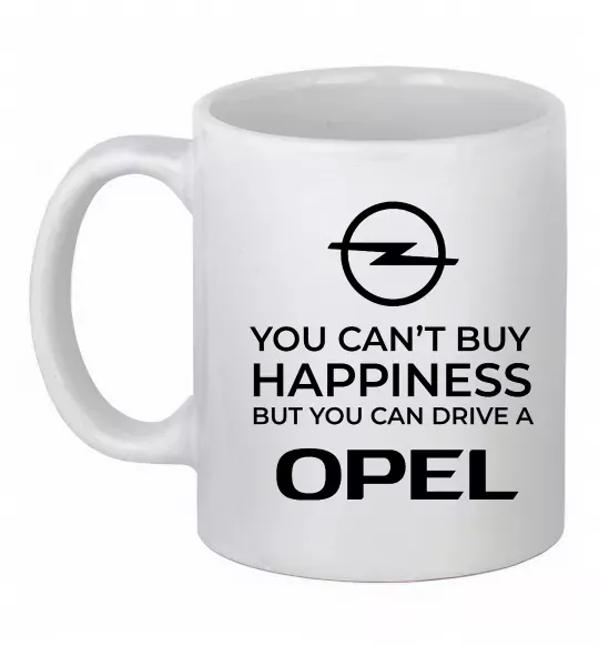 Чашка керамическая You can drive Opel Белый фото