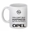 Чашка керамическая You can drive Opel Белый фото