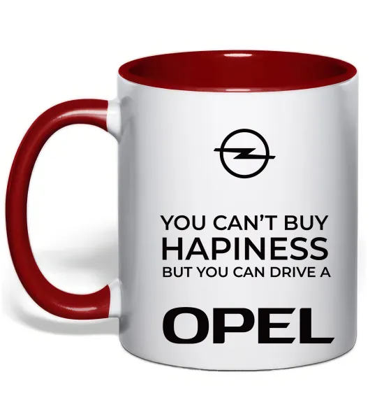 Чашка с цветной ручкой You can drive Opel Красный фото