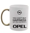 Чашка с цветной ручкой You can drive Opel Золото фото