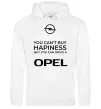 Чоловіча толстовка (худі) You can drive Opel Білий фото