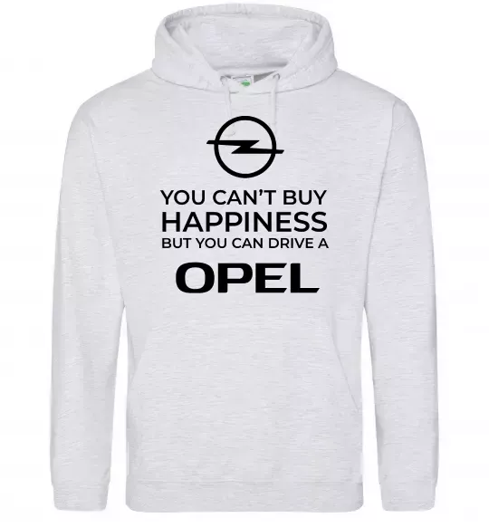 Чоловіча толстовка (худі) You can drive Opel Сірий меланж фото