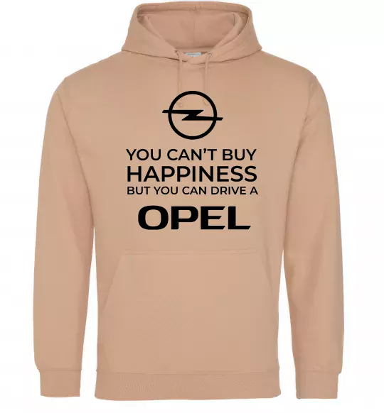 Чоловіча толстовка (худі) You can drive Opel Пісочний фото
