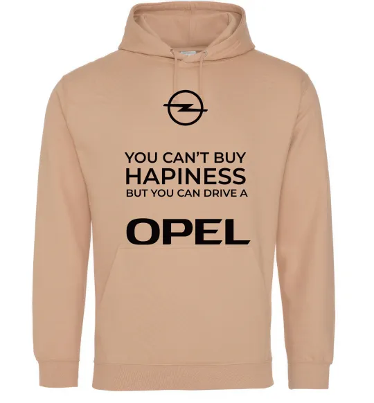 Женская толстовка (худи) You can drive Opel Песочный фото