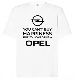 Футболка Оверсайз Opel my drugs Білий фото