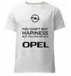 Чоловіча преміум футболка You can drive Opel Білий фото