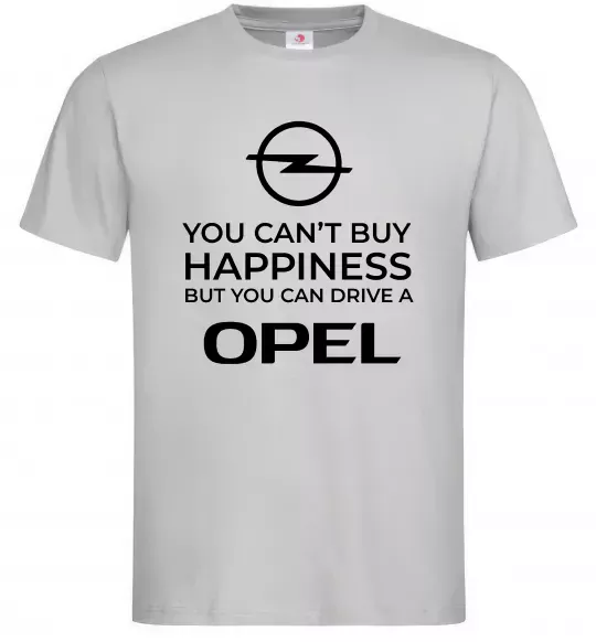 Мужская футболка You can drive Opel Серый фото