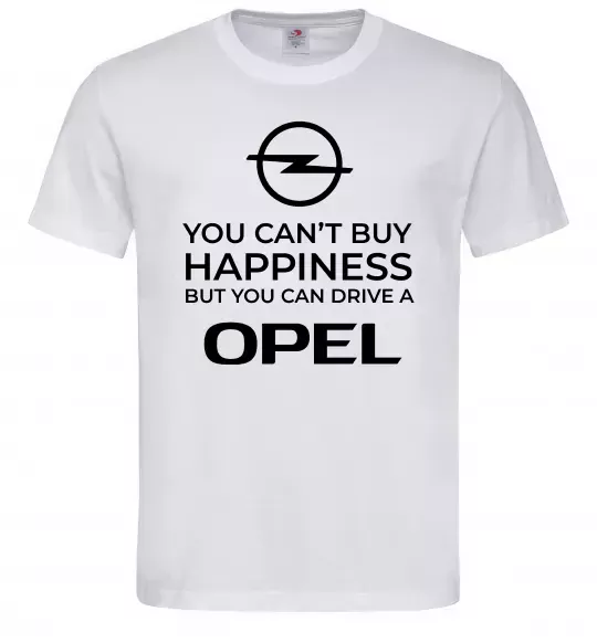 Мужская футболка You can drive Opel Белый фото
