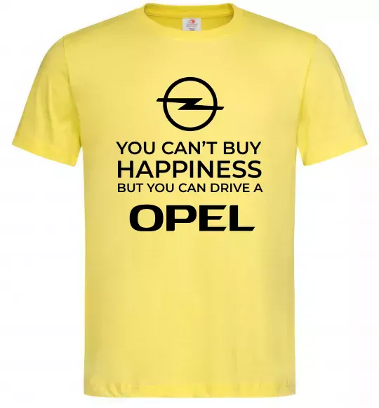 Мужская футболка You can drive Opel Лимонный фото