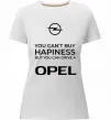 Женская премиум футболка You can drive Opel Белый фото