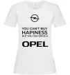 Женская футболка You can drive Opel Белый фото