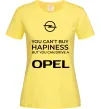 Женская футболка You can drive Opel Лимонный фото